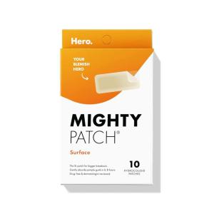 imageMighty Patch Hero Cosmetics Surface Patch  Large Hydrocolloid Spot Patch for Body Cheek Forehead and Chin 10 Count