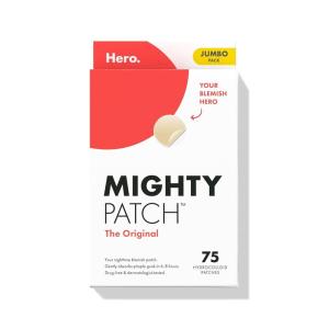 imageMighty Patch Original patch from Hero Cosmetics  The 1 Hydrocolloid Acne Pimple Patch for Shrinking Zits and Whiteheads in 1 use Nighttime Spot Stickers for Face and Skin 36 Count75 Count